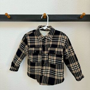ZARA Baby Boy Plaid Fleece Flannel Overshirt